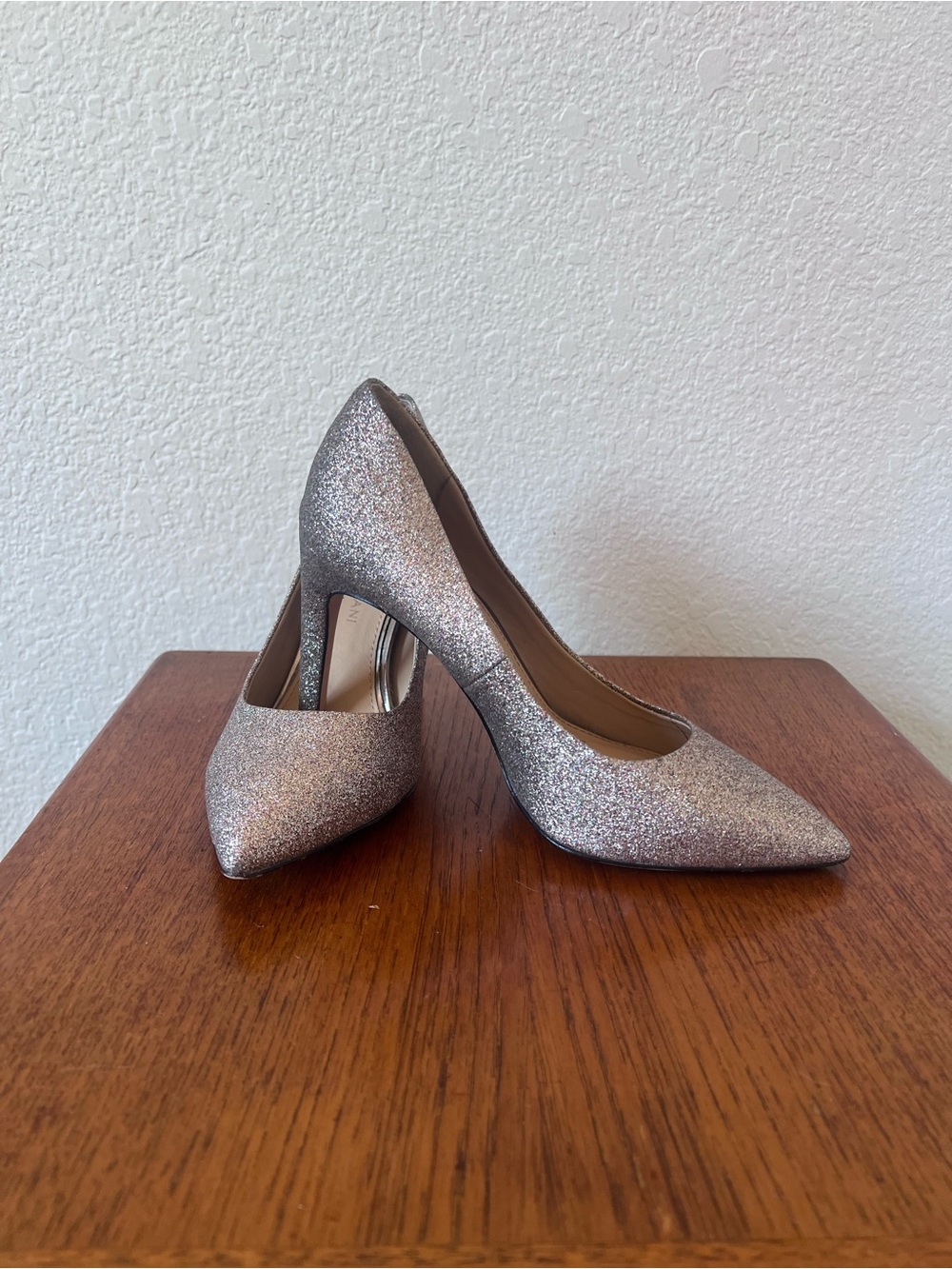 Antonio Melani Purple / grey sparkle heel point toe pumps